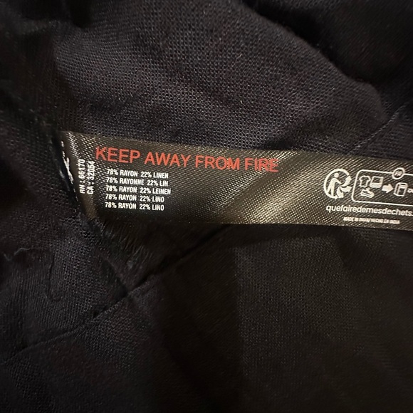 Free People Free-Est Linen Skirt Set Size Medium Black White Two Piece Set - Picture 12 of 15